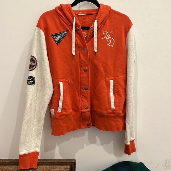 vintage harley davidson varsity jacket